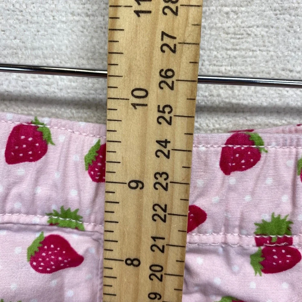 Lincoln Outfitters Girls Youth Shorts Size 14 Pink Strawberry Print Cotton Blend
